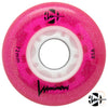 Luminous Led Inline Wheel (Set of 4 Wheels) - Pink Glitter - 72Mm/85A - Skatewarehouse.co.uk