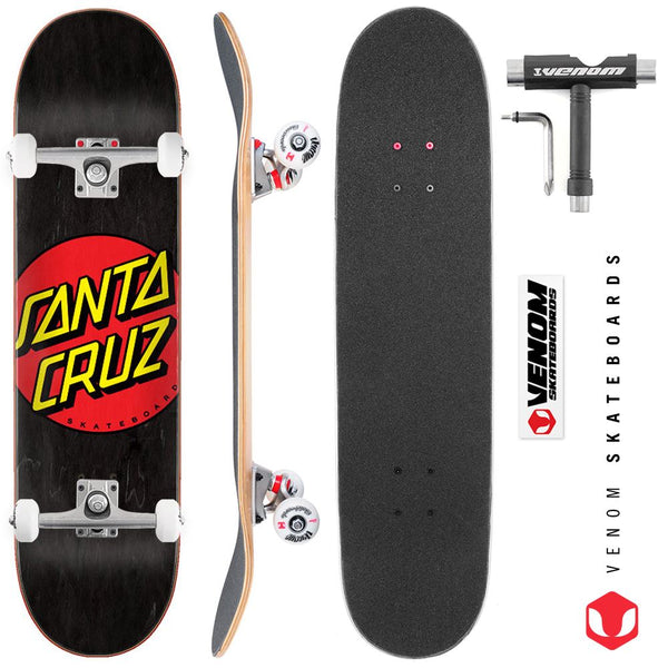 Santa Cruz Classic Dot x Venom Skateboards Custom Complete Skateboard - 8.25 - Skatewarehouse.co.uk