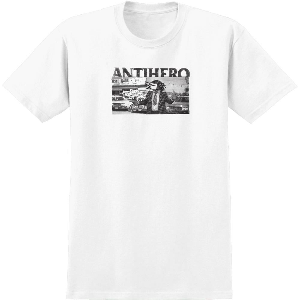 Anti Hero T-Shirt Pure Stoke - White / Black - Skatewarehouse.co.uk