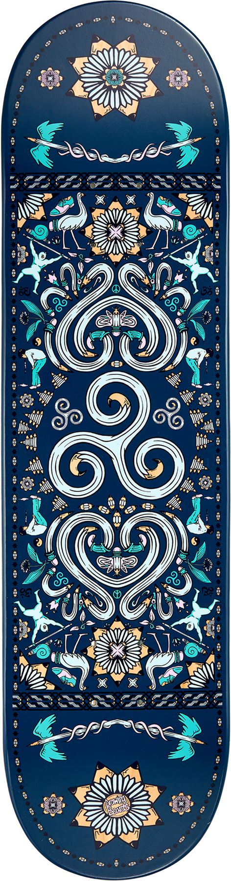 Drawing Boards Positive Patterns Series - Spiral Skateboard Deck - 8.1