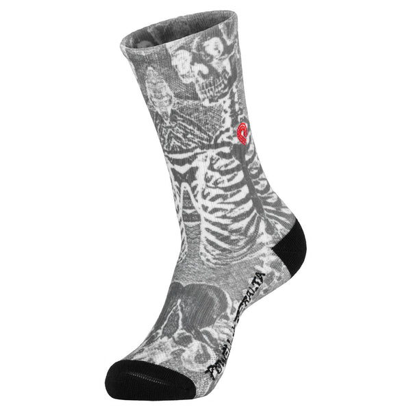 Powell Peralta SAS Skeleton Poly Blend Socks Charcoal