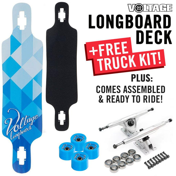 Voltage DT Longboard Decks PLUS FREE Truck Kit - 39.0