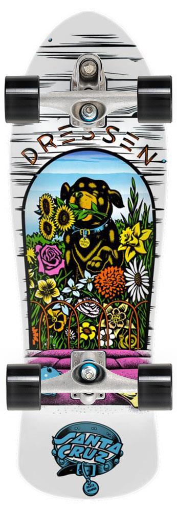 Santa Cruz Dressen Pup Reissue x Carver Custom Surf Skate Skateboard C7 - 9.5