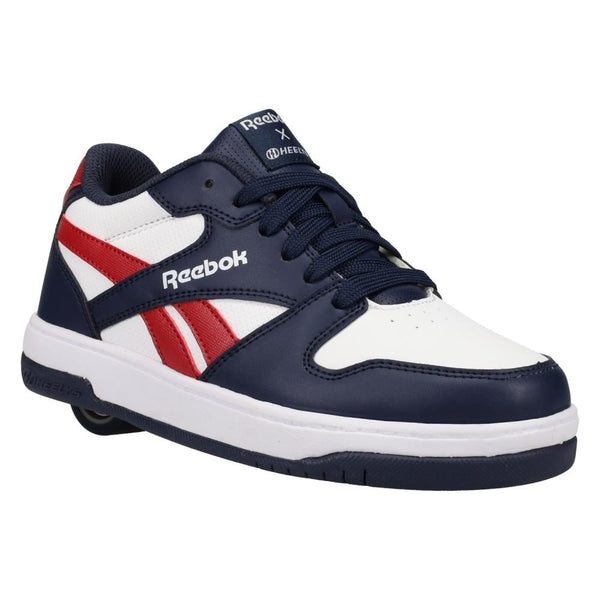 Heelys x Reebok BB 4500 Low - White / Navy / Flash Red - Skatewarehouse.co.uk