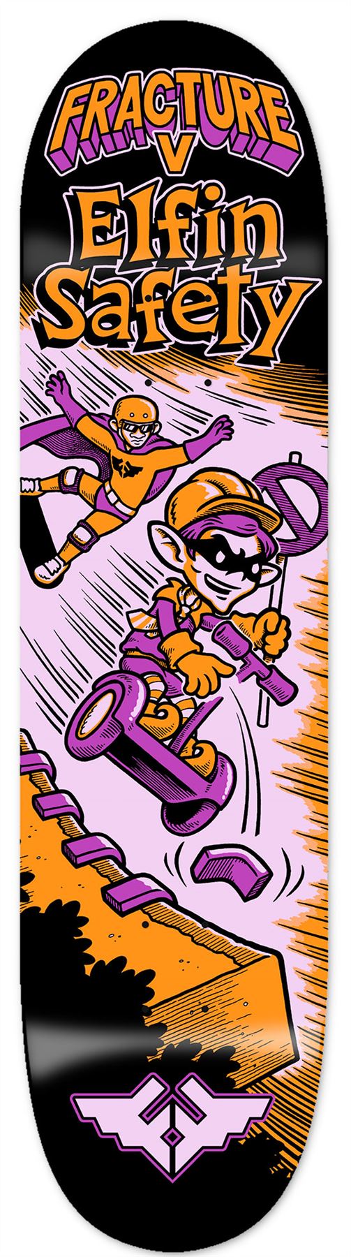 Fracture x Jon Horner Elfin Safety Skateboard Deck - 7.75