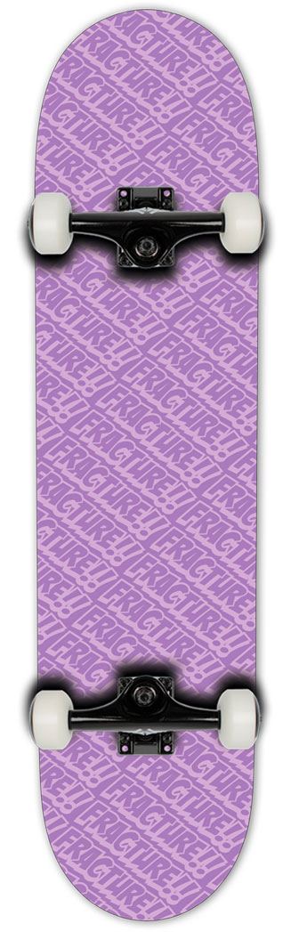 Fracture All Over Comic Purple Complete Skateboard 7.75
