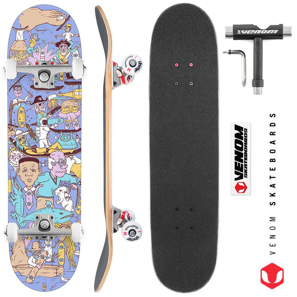 Drawing Boards No. 1 101 Uses for a Skateboard x Venom Skateboards Custom Complete Skateboard - 8.25