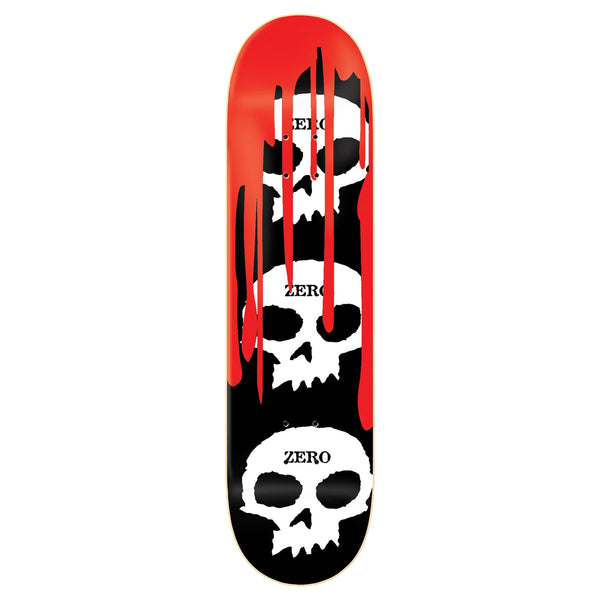 Zero 3 Skull Blood Black White Red Skateboard Deck - 7.75