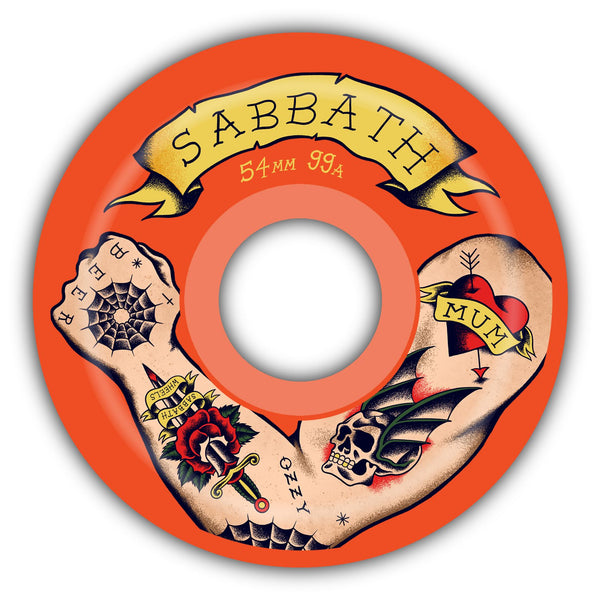 Sabbath Skateboard Wheels | Geeza | Conical | Devil's Formula Skateboard Wheels | 99a | Orange