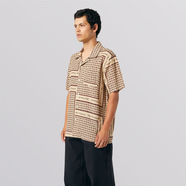HUF Scarf S / S Resort Top (Tan) T-Shirt - S