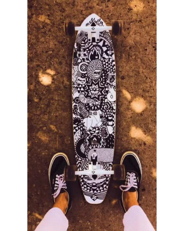 Street Surfing Cut Kicktail Rumble Jungle Complete Longboard Skateboard 8.5
