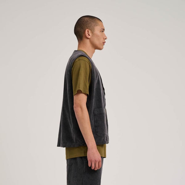 Santa Cruz Jacket Chill Vest - Grey Cord - Skatewarehouse.co.uk