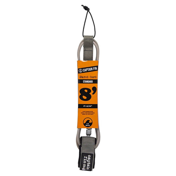 Captain Fin Co - Shred Cord - 8' Standard - Grey Surf Accessory