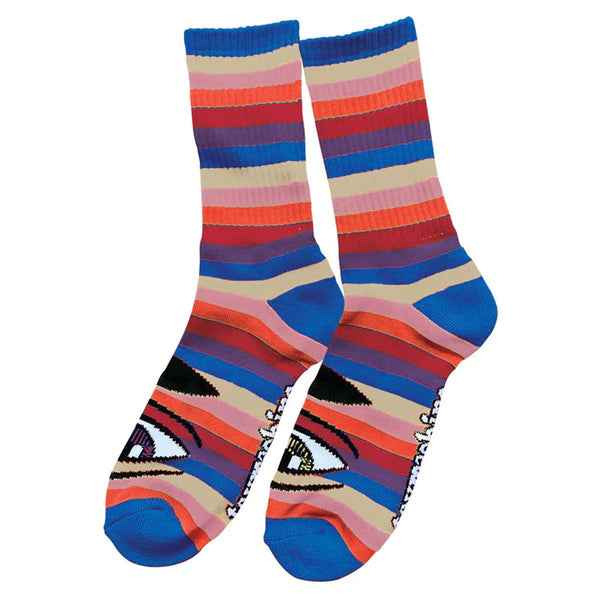 Toy Machine Sect Eye Rainbow Sock Blue