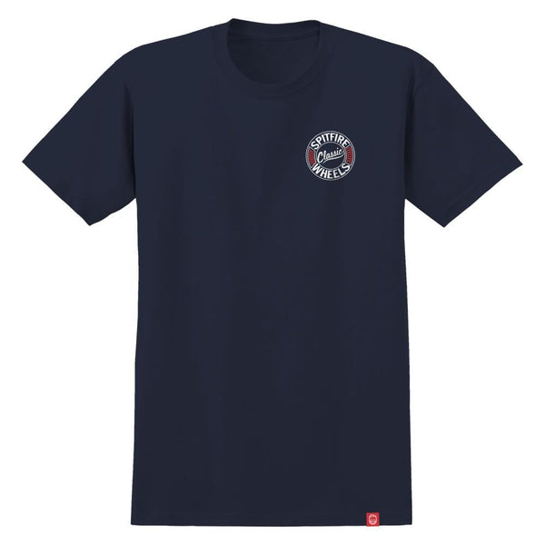 Spitfire T-Shirt Flying Classic - Navy / White / Red Prints - Skatewarehouse.co.uk