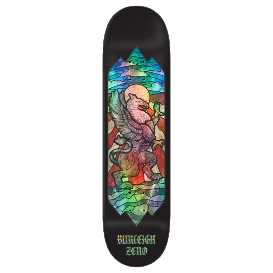 Zero Skateboard Stained Glass Brandon Burleigh Skateboard Deck - 8.5" - Skatewarehouse.co.uk