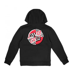 Santa Cruz Youth Hood Youth Intro Dot Hood - Black - Skatewarehouse.co.uk