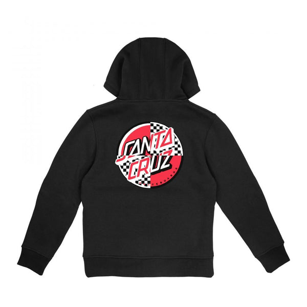 Santa Cruz Youth Hood Youth Intro Dot Hood - Black - Skatewarehouse.co.uk