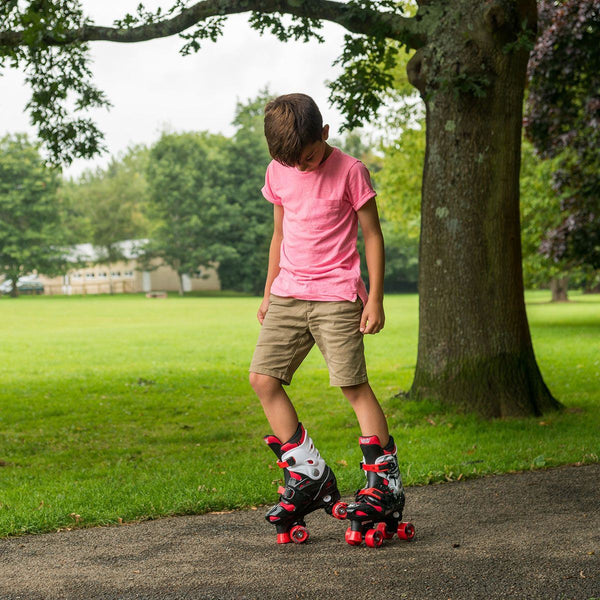 Osprey Adj Quad Skate - Skull - 1-4 (33-37)