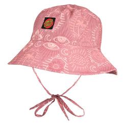 Santa Cruz Womens Hat Classic Tie Bucket Hat Red Patchwork - O/S - Skatewarehouse.co.uk