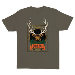 SCR x Jagermeister T-Shirt Jagermeister Kendall Deer - Olive - Skatewarehouse.co.uk