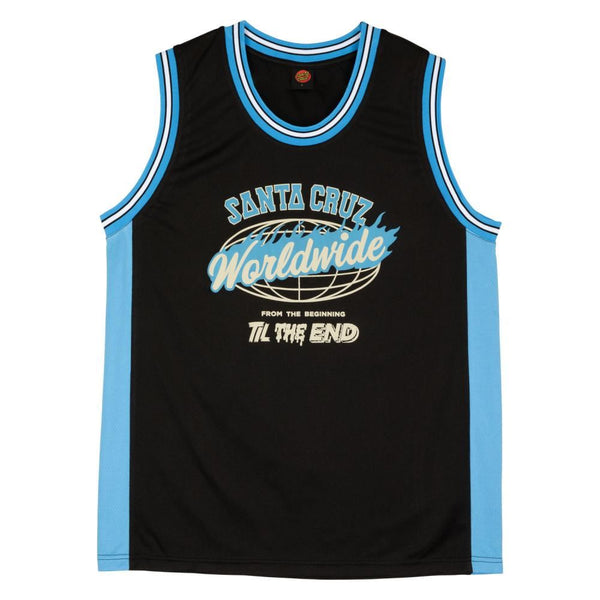 Santa Cruz Mesh Vest TTE Worldwide Front - Black - Skatewarehouse.co.uk