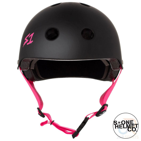 S1 Lifer Helmets - Black Matt inc Pink Strap