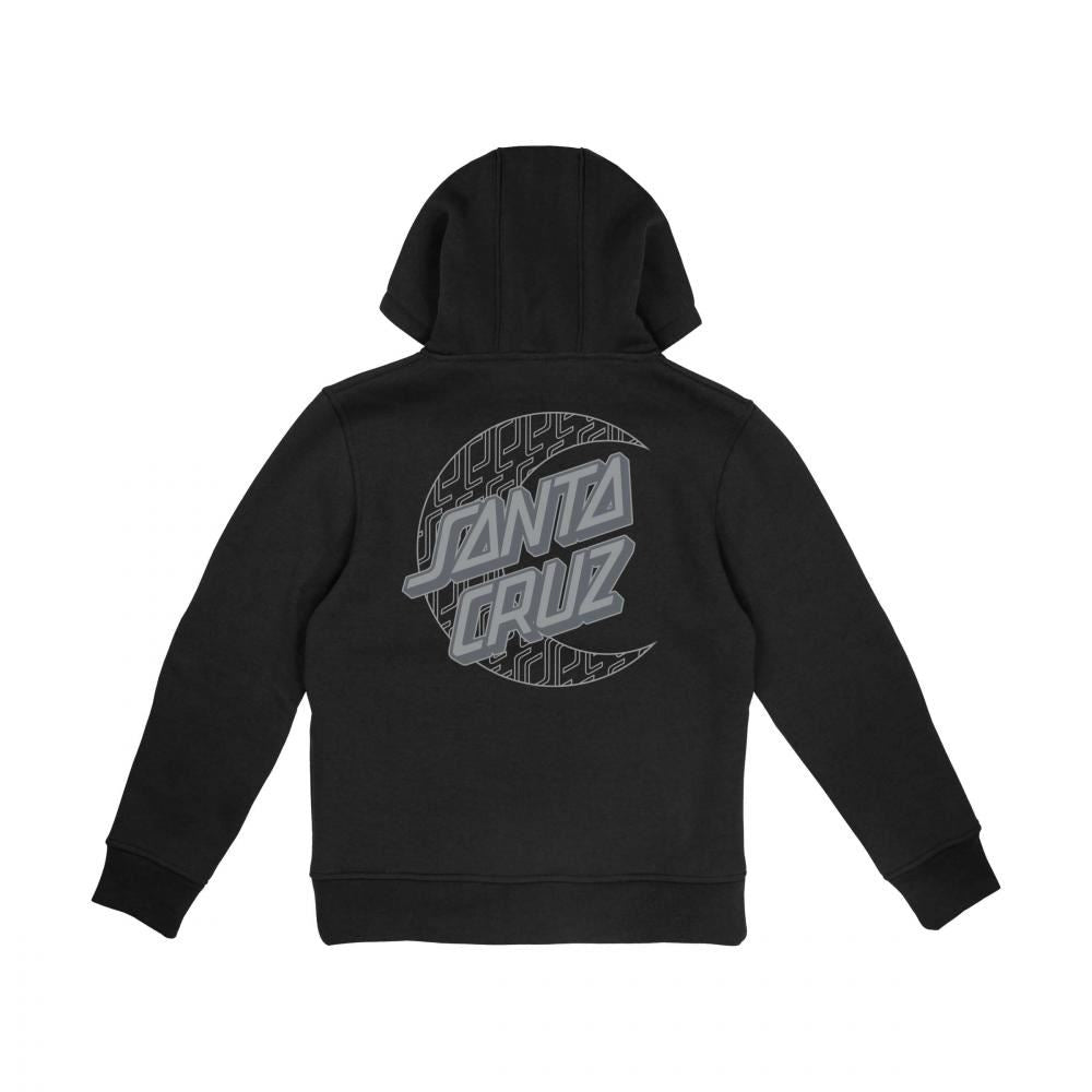 Santa Cruz Youth Hood Youth Imprint Moon Dot Hood - Black - Skatewarehouse.co.uk