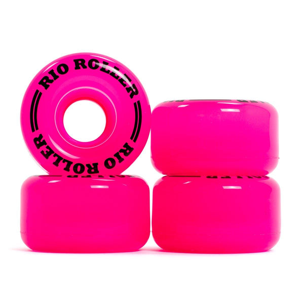 Rio Roller Coaster Quad Roller Skate Wheels x4 - Pink - Skatewarehouse.co.uk