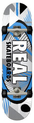 Real Hatched Oval Blue Complete Skateboard - 7.3"