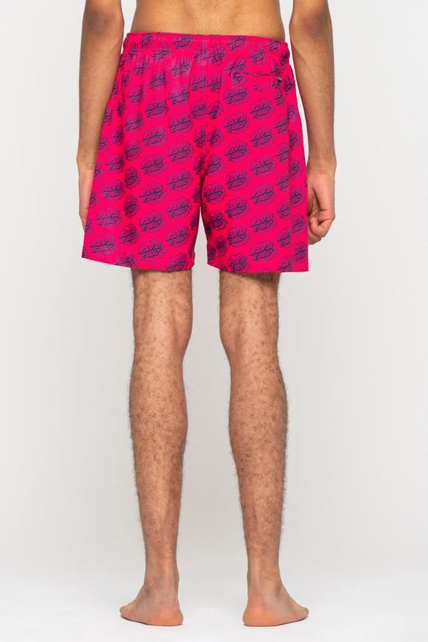 Santa Cruz Shorts Broken Dot Swim Short - Hot Pink - Skatewarehouse.co.uk