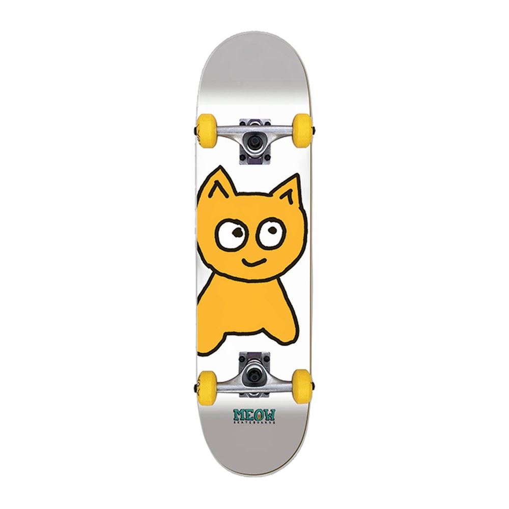 Meow Big Cat White 8" - 8, Default Complete Skateboard - 8.0"