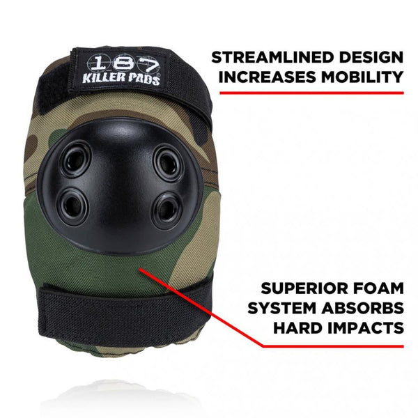 187 Killer Pads Jr. Six Pack Set - Camo - Skatewarehouse.co.uk