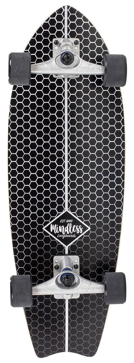Mindless Surf Skate Fish Tail Black Surfskate Skateboard 29.5