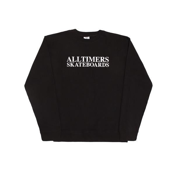 Alltimers Straight Forward Crewneck Black - Skatewarehouse.co.uk