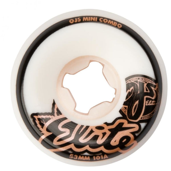 OJ Elite Skateboard Wheels Elite Mini Combo 101a - White - Skatewarehouse.co.uk