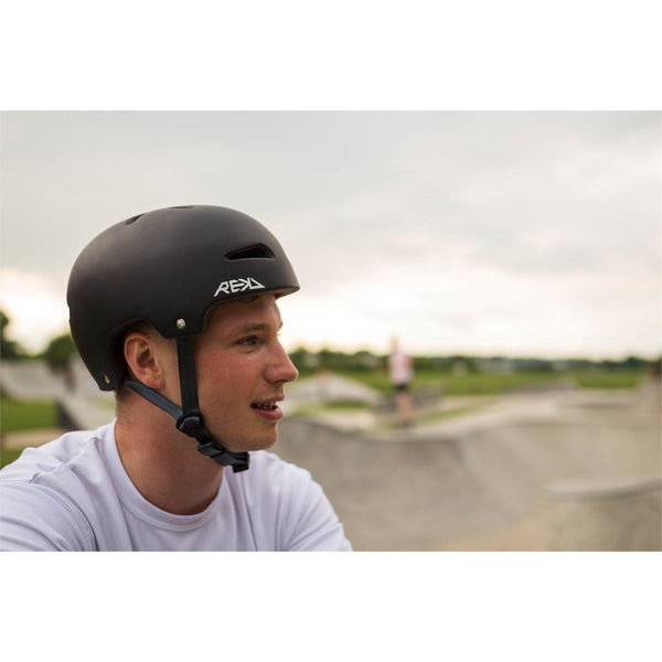 REKD Ultralite In-Mold Skateboard Helmet - Black - Skatewarehouse.co.uk