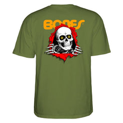 Powell-Peralta Ripper Youth Tee Military Green - Skatewarehouse.co.uk
