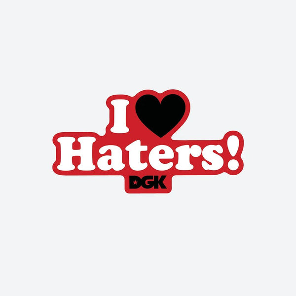 DGK Haters Sticker Red / White / Black (5 Pack)