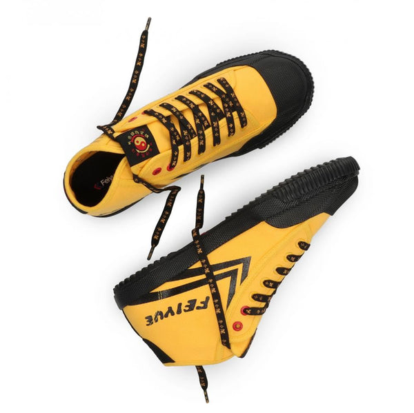 Feiyue Footwear Feiyue x Bruce Lee 1920 Mid Martial Arts/Gym/Lifing Shoes - Yellow / Black - Skatewarehouse.co.uk
