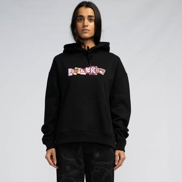 Santa Cruz Womens Hood Kickback Strip Front Hood - Black - Skatewarehouse.co.uk