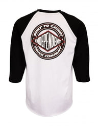 Independent Top BTG Shear Baseball Top - Black / White - Skatewarehouse.co.uk