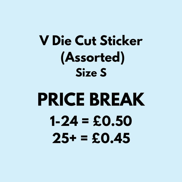 Venture V Die Cut Sticker (Assorted) Size - S