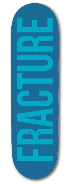 Fracture Fade Teal Skateboard Deck -  8.25