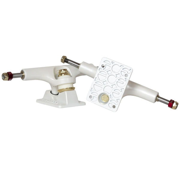 Ace AF1 Satin White / Gold 44 (8.25") Skateboard Trucks (Pair)