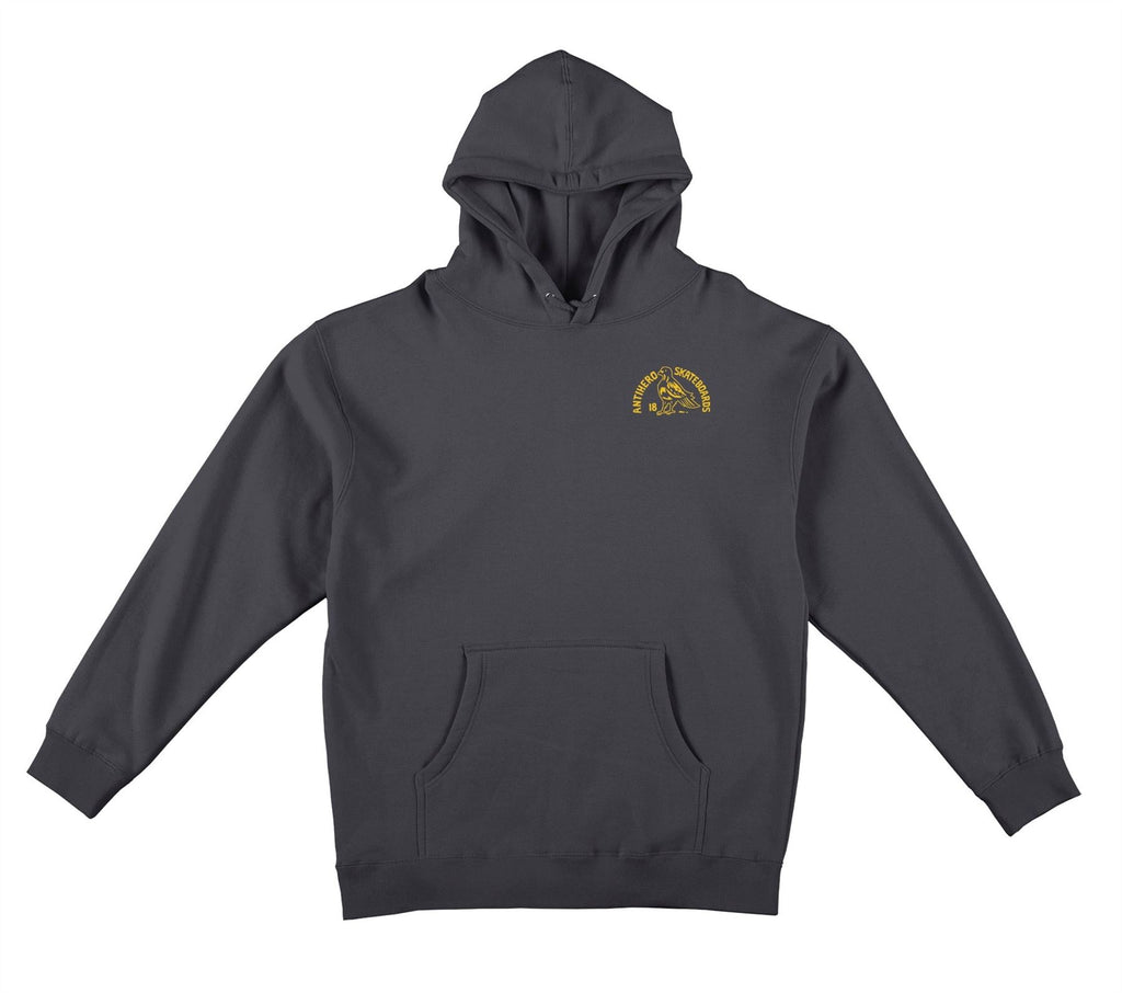 Anti Hero Clubhouse Hoodie (Charcoal w / Yellow)