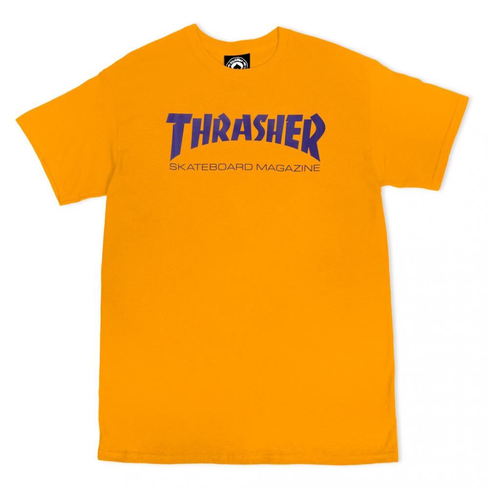 Thrasher T-Shirt Skate Mag Gold Purple - Main Image