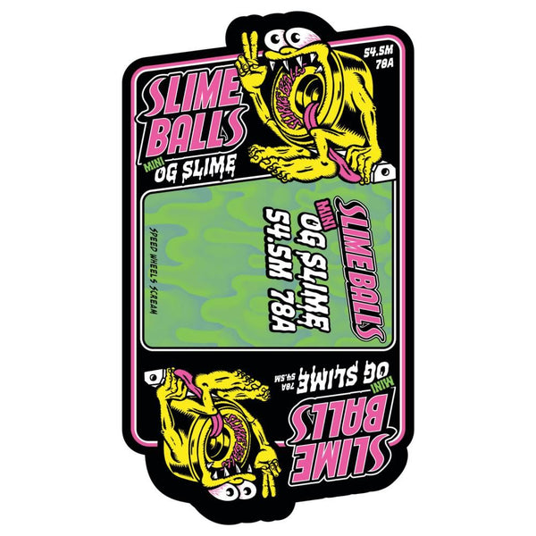 Slime Balls Skateboard Wheels Jelly Fish Mini OG Slime 78a - Black - Skatewarehouse.co.uk