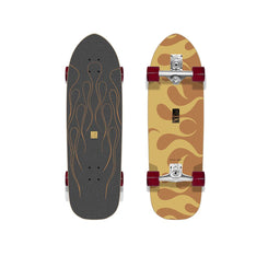 Long Island Flaming 32"x9.6"x16.5" Long Island Complete Surfskate Cruiser - 32.0" - Skatewarehouse.co.uk