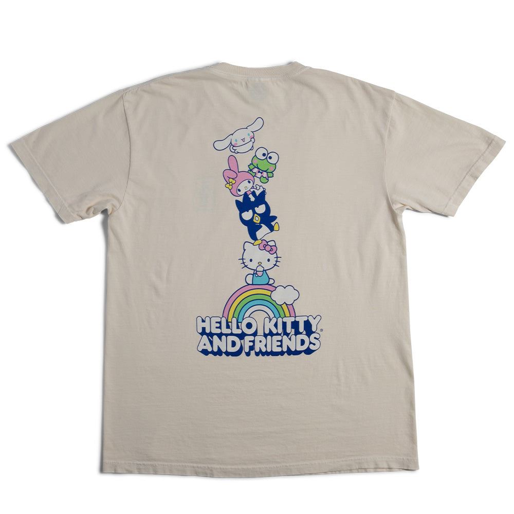 Girl x Hello Kitty Rainbow Stacked OG Tee Cream